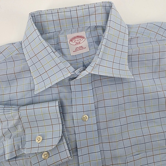 Brooks Brothers Other - Brooks Brothers 346 Dress Shirt Mens 17-2/3 Non Iron All Cotton Multicolor Check